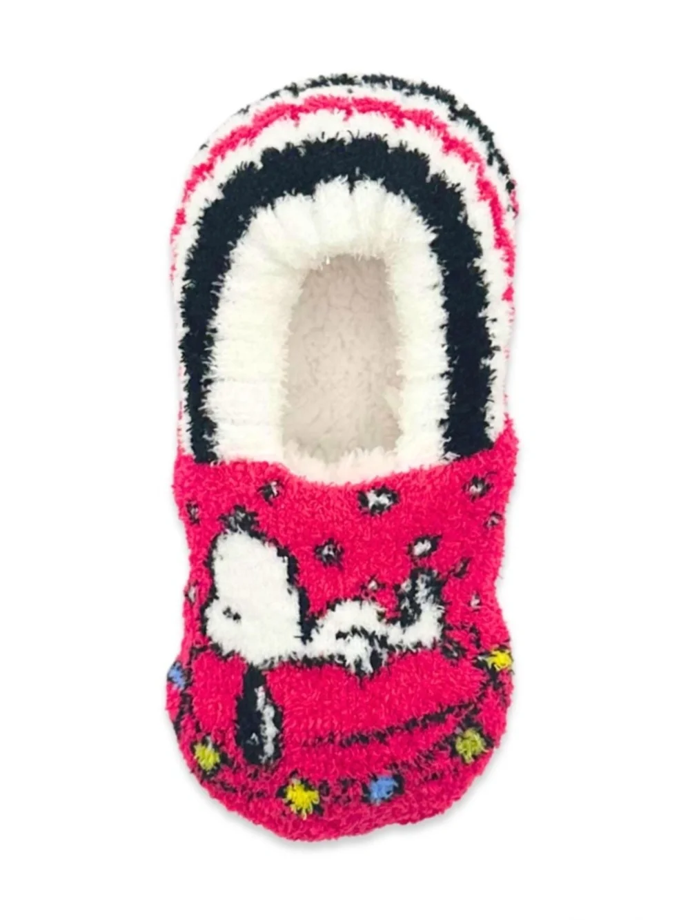 Peanuts Snoopy Girls Justice Pink Slipper Socks 1 PR Size S/M NWT